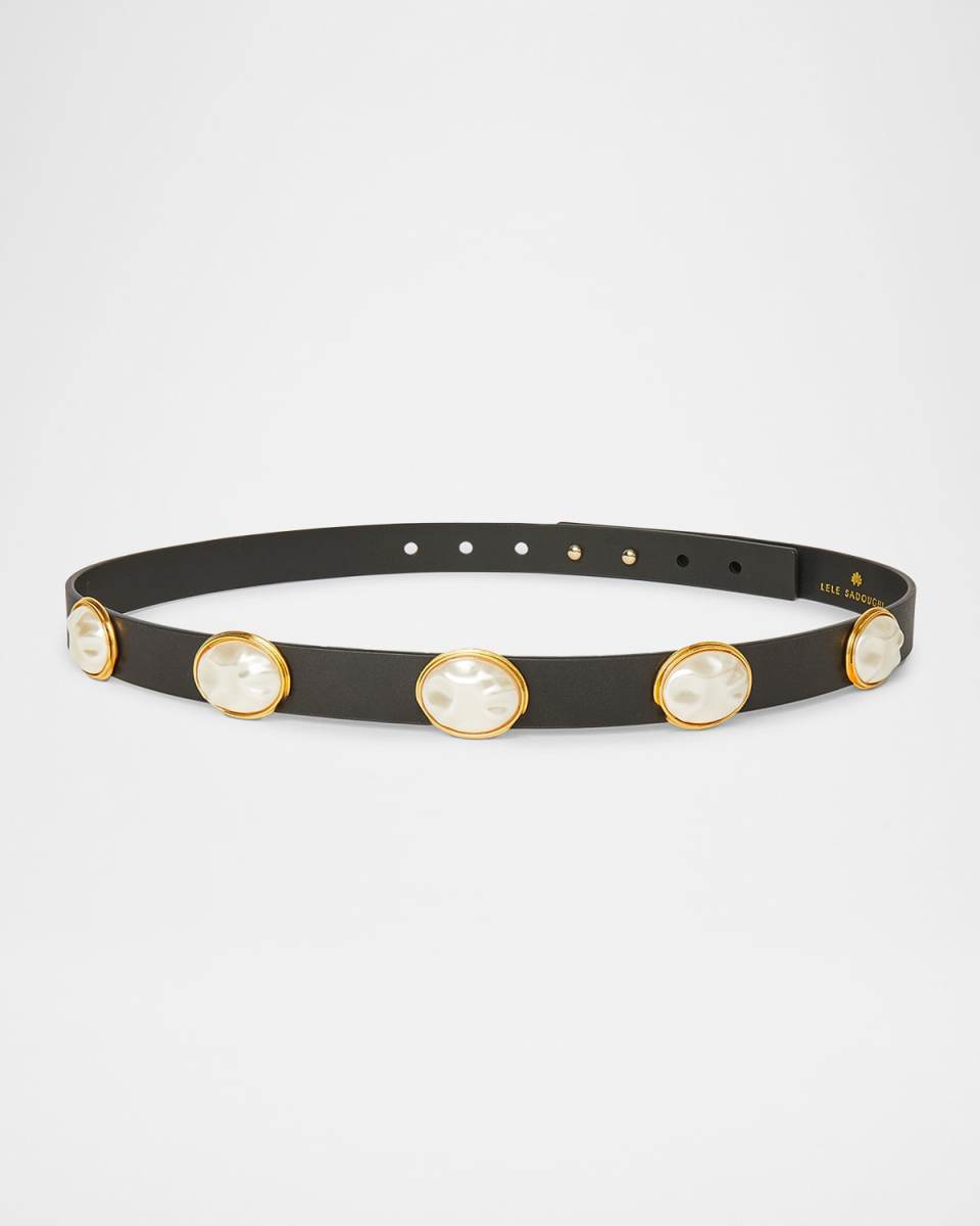 Pearly Leather Station Belt